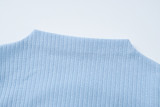 Stripe Knits Long Sleeve Mini Dress BLG-D4A17621A