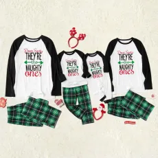 Christmas Letter Prints Long Sleeve Parent-child Loungewear Set GFTM-JJF90-358