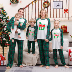 Christmas Printed Parent-Child Plaid Patchwork Pajama Set GFTM-JJF106