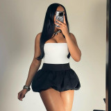 Solid Color Ultra Short Bubble Skirt LSD-2308