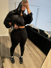 Fashion Sport Solid Color Two Piece Pants Set LSD-2301