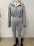 Fashion Sport Solid Color Two Piece Pants Set LSD-2301