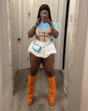 Solid Color Ultra Short Bubble Skirt LSD-2308