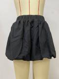 Solid Color Ultra Short Bubble Skirt LSD-2308