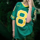 Letter Print Loose Sports T Shirt YWXS-HGMET18535
