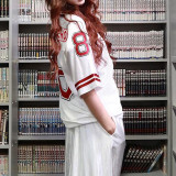 Letter Print Loose Sports T Shirt YWXS-HGMET18535