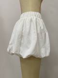 Solid Color Ultra Short Bubble Skirt LSD-2308