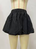 Solid Color Ultra Short Bubble Skirt LSD-2308