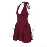 Solid Color Sleeveless Mini Dress BLG-D4A17633A