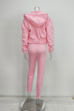 Solid Color Hooded Sweatshirt Sport 2 Piece Set GRST-8864