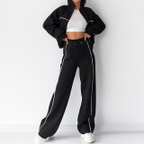 Fashion Loose Tie Up Sweatshirt Pant Suit GRST-28696