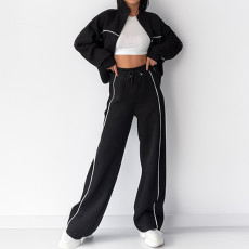 Fashon Loose Tie Up Sweatshirt Pant Suit GRST-28696