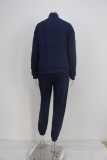 Zipper Sweater Fleece Sweatshirt Pants 2 Piece Set GRST-8786