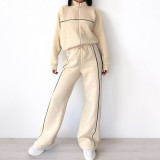 Fashion Loose Tie Up Sweatshirt Pant Suit GRST-28696