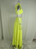 Plus Size Solid Color Tops Big Swing Skirt Two Piece Set GRST-8114