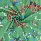 Plus Size Vintage Printed Lantern Sleeve Tie Up Maxi Dress GRST-25110