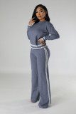 Long Sleeve Knits Wide Leg Two Piece Pants Set SFY-2788