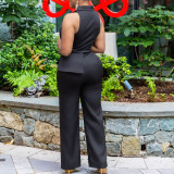 Plus Size Chain Sleeveless Slim Jumpsuit GCZF-8604