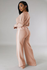 Long Sleeve Knits Wide Leg Two Piece Pants Set SFY-2788