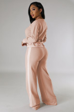 Long Sleeve Knits Wide Leg Two Piece Pants Set SFY-2788