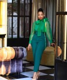 Plus Size Casual Slim Solid Color Trouser GCZF-P01A-C2