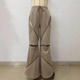 Fashion Patchwork Loose Flare Pants LSD-2315