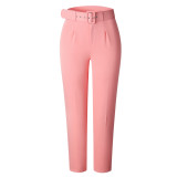 Plus Size Casual Slim Solid Color Trouser GCZF-P01A-C2