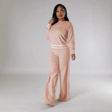 Long Sleeve Knits Wide Leg Two Piece Pants Set SFY-2788