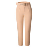 Plus Size Casual Slim Solid Color Trouser GCZF-P01A-C2