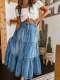 Fashion Layered Cake Denim Half Skirt GYAN-8922
