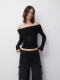 Sexy Solid Color Off Shoulder Tops GWDS-240901