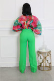 Fashion Print Bat Long Sleeve Tops XHXF-436