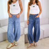 Casual Denim Washed Loose Jeans GYAN-8926
