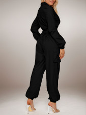 Long Sleeve Solid Color Loose Jumpsuit GWDS-241015