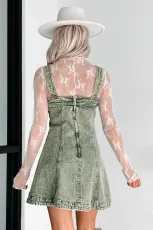 Fashion Denim Sling Vest Mini Dress GYAN-8923