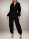 Long Sleeve Solid Color Loose Jumpsuit GWDS-241015