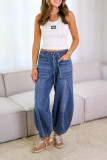 Casual Denim Washed Loose Jeans GYAN-8926