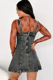 Fashion Denim Sling Vest Mini Dress GYAN-8923