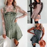 Fashion Denim Sling Vest Mini Dress GYAN-8923