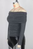 Sexy Solid Color Off Shoulder Tops GWDS-240901