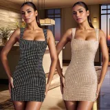 Sexy Hot Diamond Sleeveless Mini Dress GFYX-7109