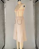 Fashion Faux Suede Solid Split Skirt ANDF-2432