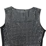 Sexy Hot Diamond Sleeveless Mini Dress GFYX-7109