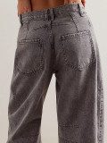 Fashion Washed Loose Wide Leg Jeans GDMY-70802