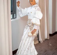Plus Size Embroidered Long Sleeve Top Two Piece Pants Set GXYY-8273