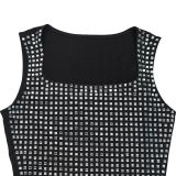 Sexy Hot Diamond Sleeveless Mini Dress GFYX-7109