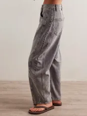 Fashion Washed Loose Wide Leg Jeans GDMY-70802