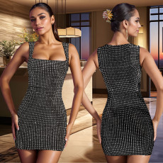 Sexy Hot Diamond Sleeveless Mini Dress GFYX-7109