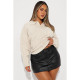 Fashion Lapel Solid Color Long Sleeve Knits Sweater ASL-6762