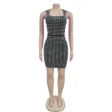 Sexy Hot Diamond Sleeveless Mini Dress GFYX-7109